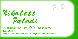 nikolett paladi business card